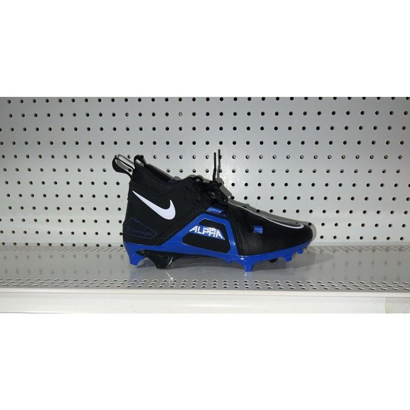 Nike Alpha Menace Pro 3 Mens Football Cleats Size 9.5 Black Blue CT6649-007 - Picture 1 of 8
